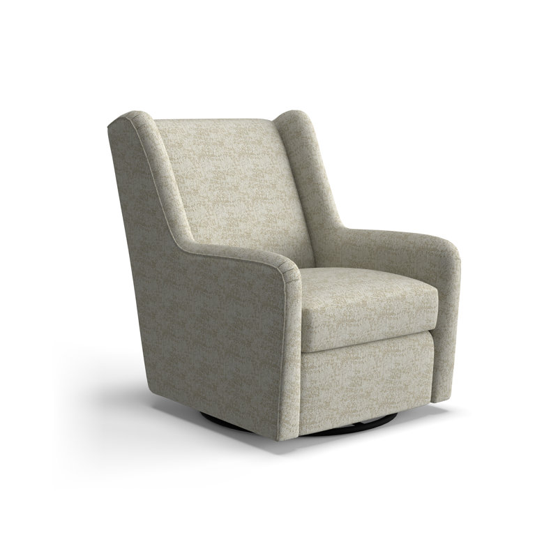 Fauteuil oscillant pivotant Miranda, Chenille Malibu Parchment Performance