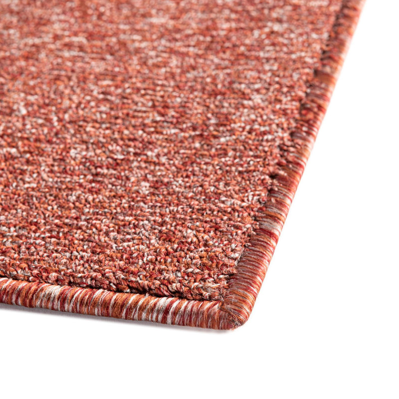 Everyday Solid Machine Woven / Power Loomed Performance Rust Red Rug, Rectangle 9' x 12'
