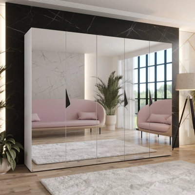 5 Door Manufactured Wood Wardrobe