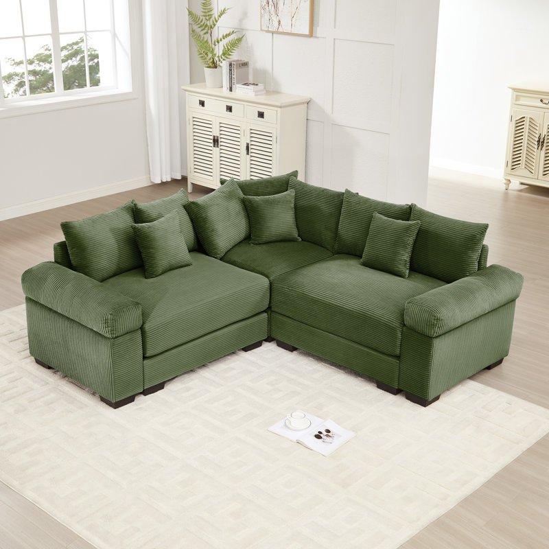Très grand canapé modulaire Cloud, Vert