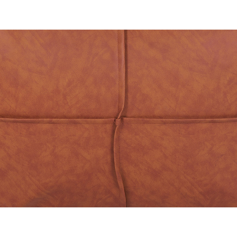 Kathleen 73cm Wide Faux Leather Square Solid Colour Pouffe Ottoman