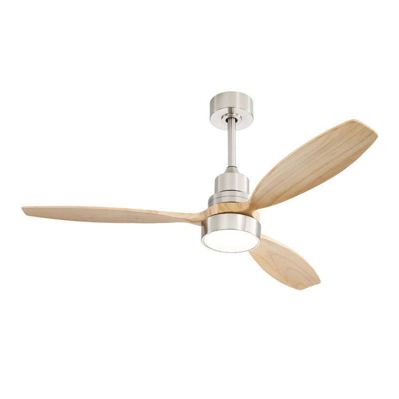 Ventilateur de plafond à profil bas intégré de 52 pouces à DEL avec ensemble d'éclairage et télécommande pour le salon