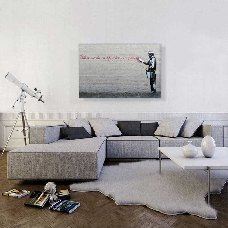 «What We Do in Life Echoes in Eternity» par Banksy, reproduction d'art sur toile tendue, H 26 po x l 40 po x 1,5 po