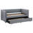 Chaquita Upholstered Twin Daybed with Trundle Grey