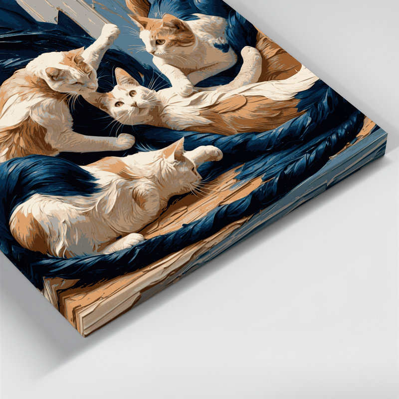 «Cats Colorpoint Shorthair», art mural sur toile, H 11 po x l 14 po