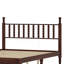 Lit plateforme grand avec tête de lit en forme de gourde, lit plateforme de style rétro