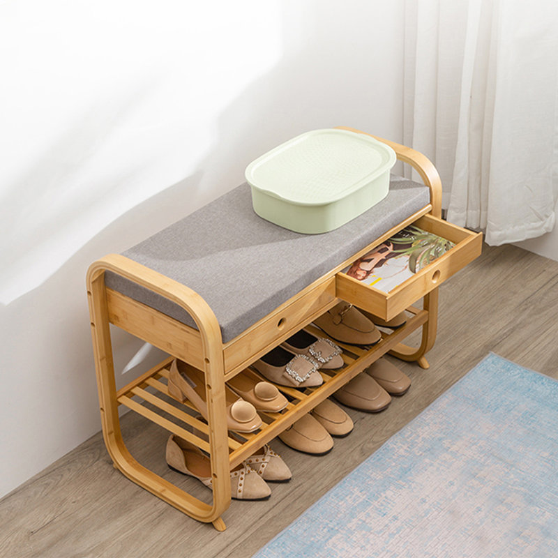 Banc à langer avec rangement Nordic Minimalist, H 21,65 po x l 29,13 po x P 13,39 po