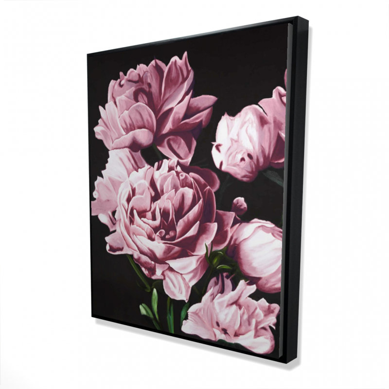 Pink Peonies Print On Canvas, H 60 po x l 48 po