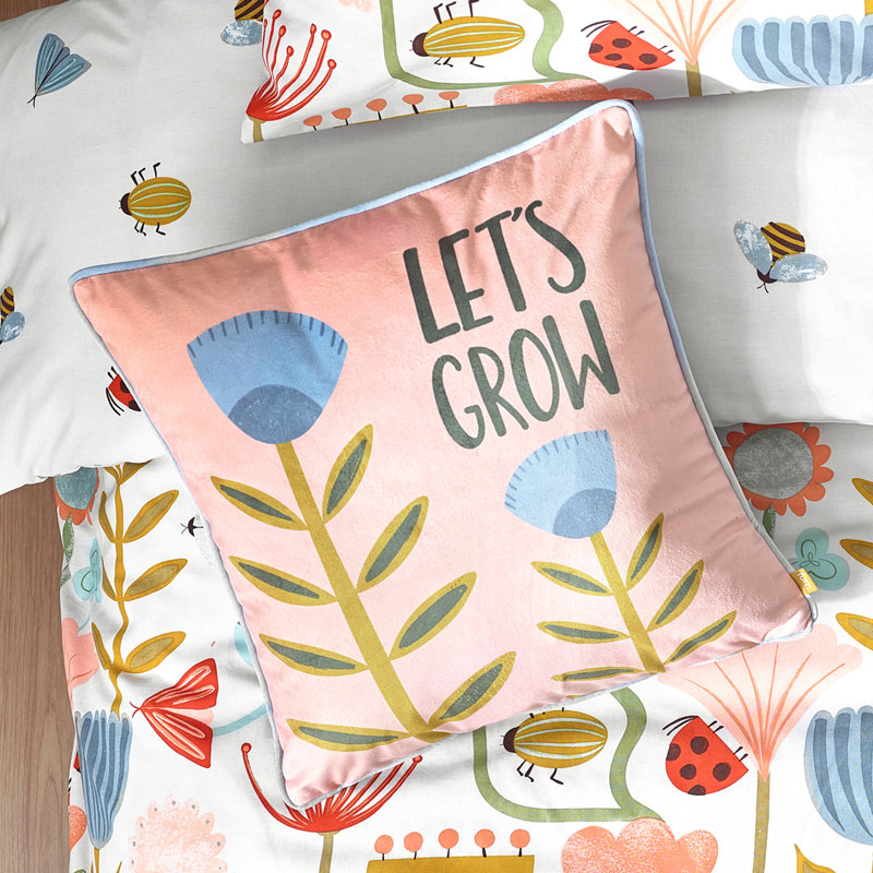 Floral Pink Square Throw Cushion