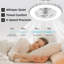 43.5cm Crystal Ceiling Fans Lights with Reversible Motor, Remote Control 6 Speed, Dimmable 3000K-650
