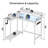 42" W L-Shaped Reversible Gaming Desk with LED Lights and Monitor Stand-1761489319