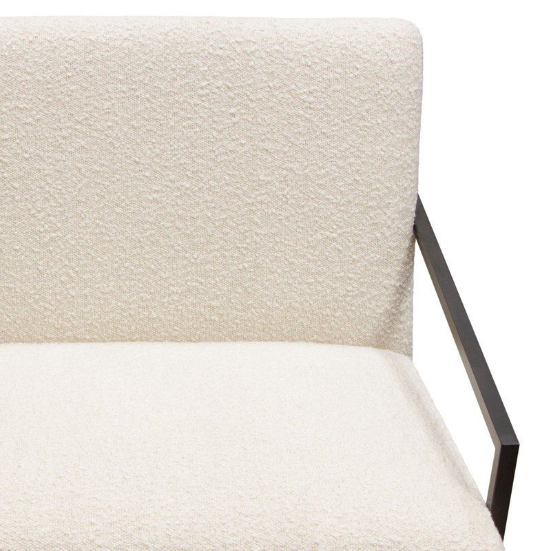 Black Velvet and Metal Slipper Accent Chair
