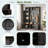 3-in-1 Hall Tree With 6 Hooks, Bench, Left Cabinet With Adjustable Shelves And Open Compartments-242858866