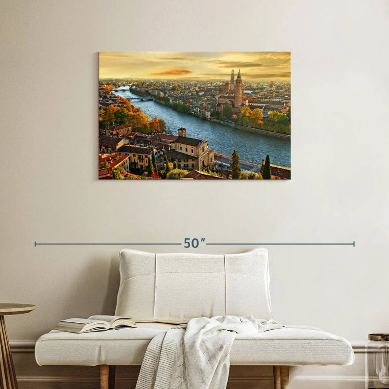 Ravi romantique Vérone lever de soleil, H 24 po x l 36 po