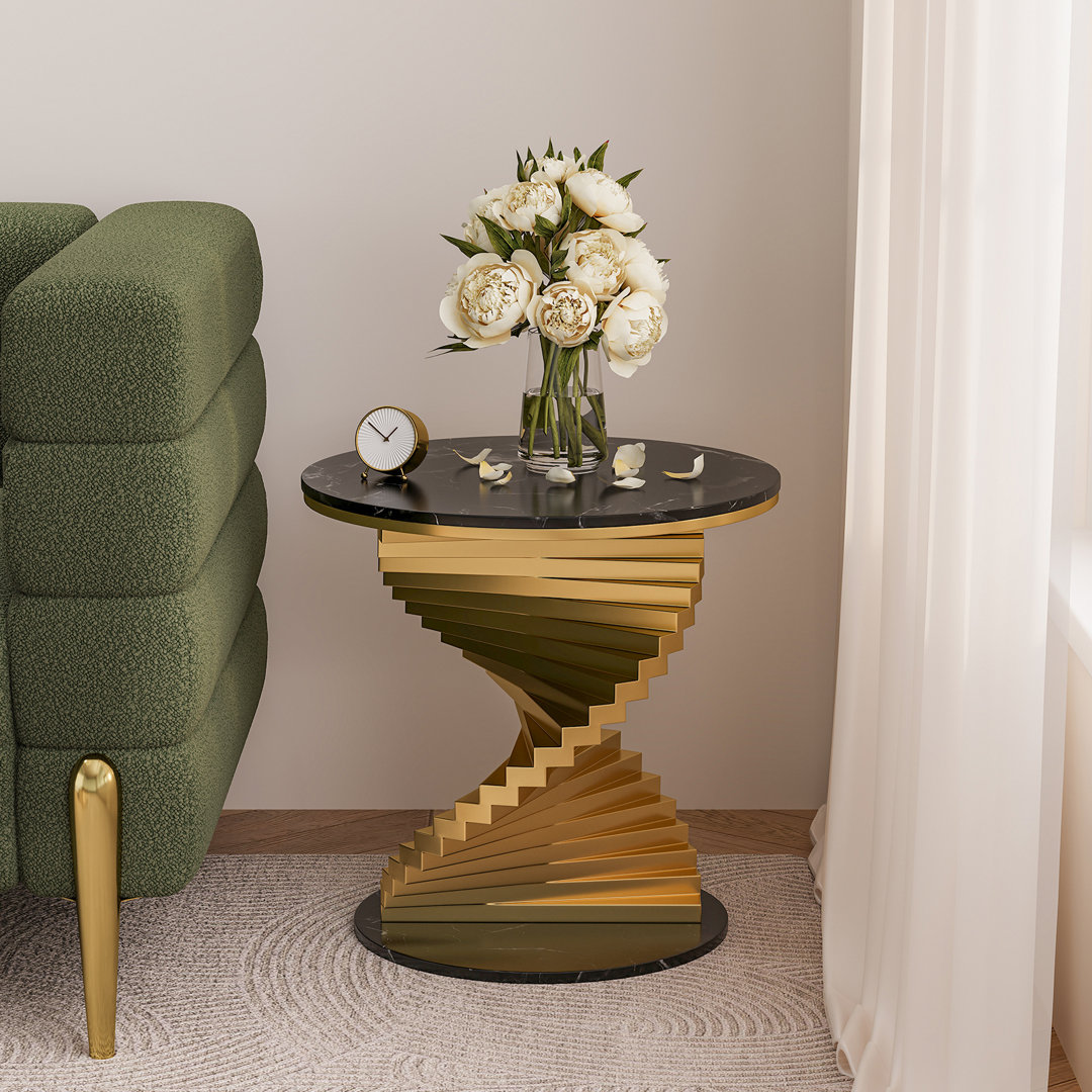 Anaum Abstract End Table Side Table Everly Quinn Table Top 