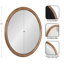 Wooden Round Bathroom Wall Mirror-694872485