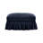 Chenille Ottoman With Detachable Ruffles, Soft High-Density Foam, And Modular Configurations For Versatile Use-1970060223