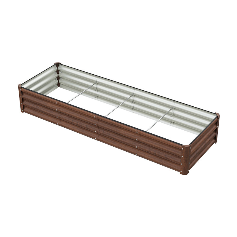 Metal Raised Garden Bed, 28" H x 180" W x 60" D
