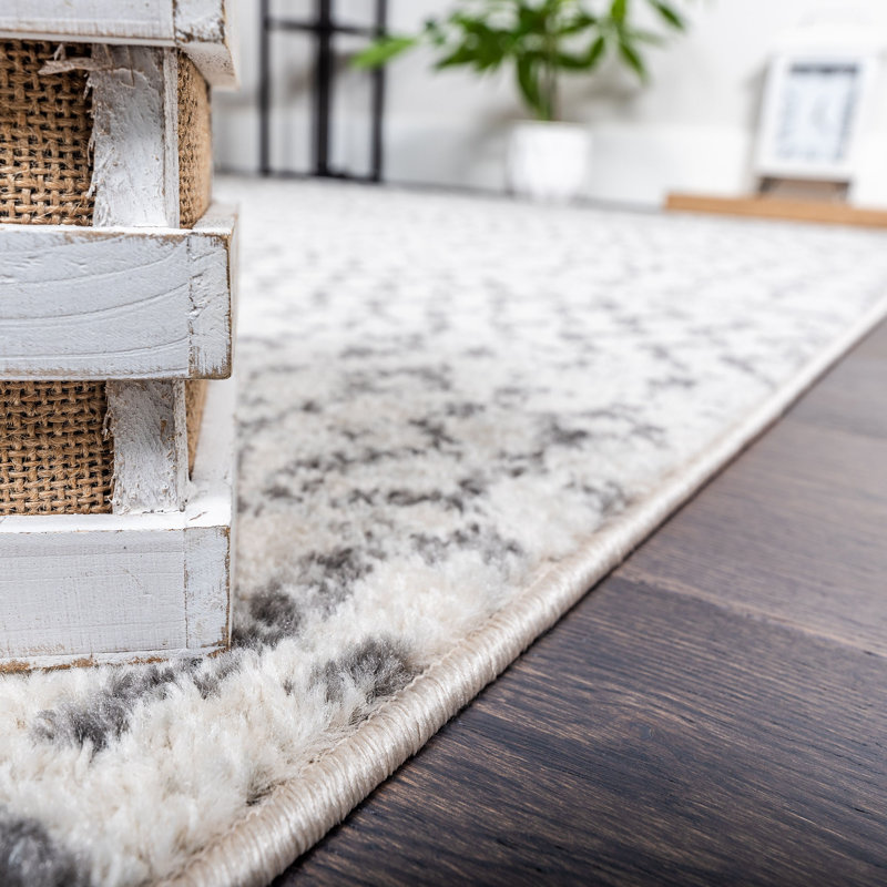 Tapis gris Southwestern, Rectangle 3 pi 11 po x 5 pi 11 po
