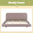 Unique Design,Solid Wood Legs Upholstered Bed Frame,King-1029826181