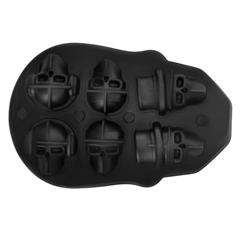 Ensemble de plateaux à glaçons d'Halloween - moule en silicone à 6 grilles avec couvercle et entonnoir pour le whisky, les cocktails et les fêtes