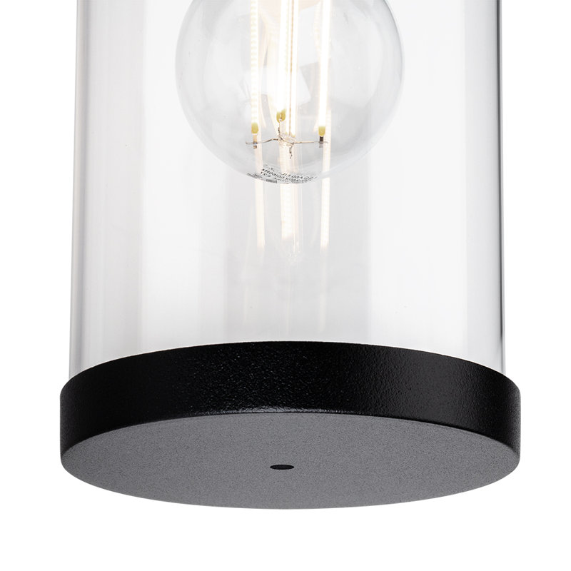 Black 28.5cm H Outdoor Armed Sconce
