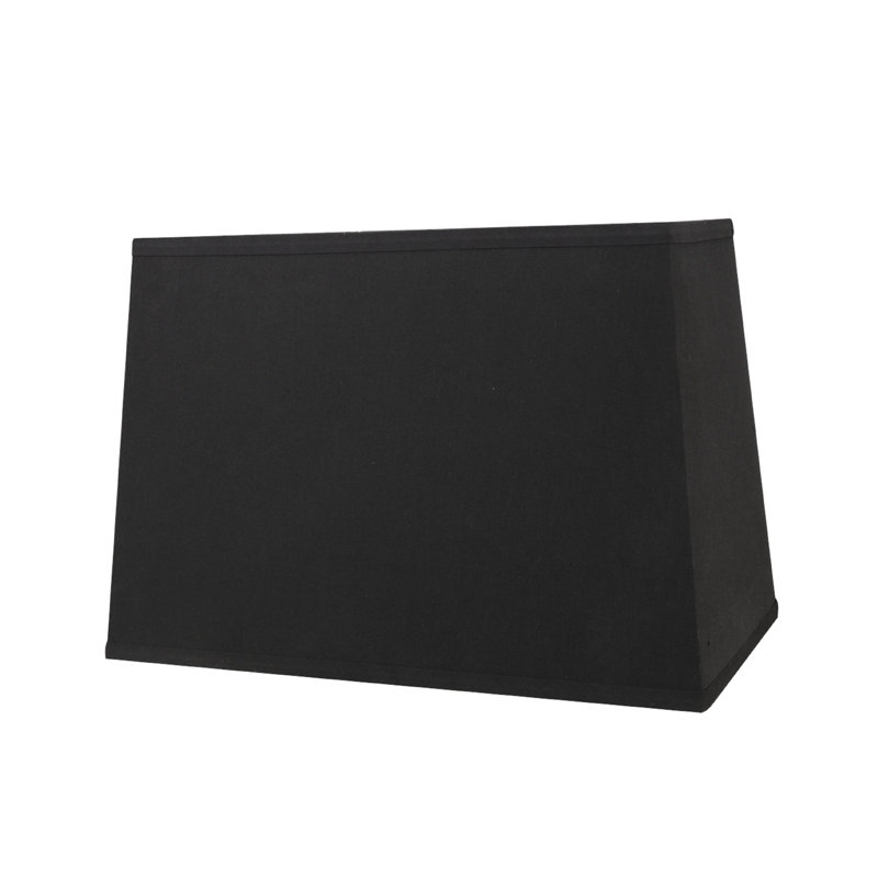 Abat-jour rectangulaire en tissu de coton de H 11 po Tetoron (araignée) noir