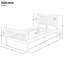 Lit plateforme en bois de chêne - Supporte différents types de matelas avec des lattes solides La finition unie procure une sensation de chambre à coucher luxueuse-786917141