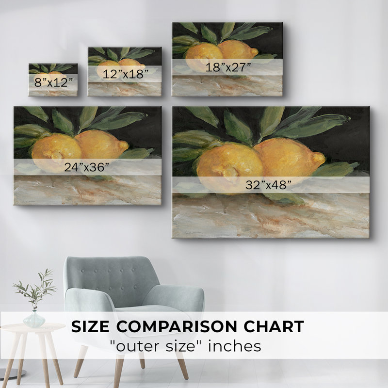Zesty citrons I - galerie enveloppée Cavas, 40 x 60