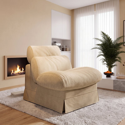 Fauteuil d'appoint minimaliste pour le salon, la chambre à coucher, le balcon, le coin lecture, L 32,6 po x l 35,1 po x H 35,1 po
