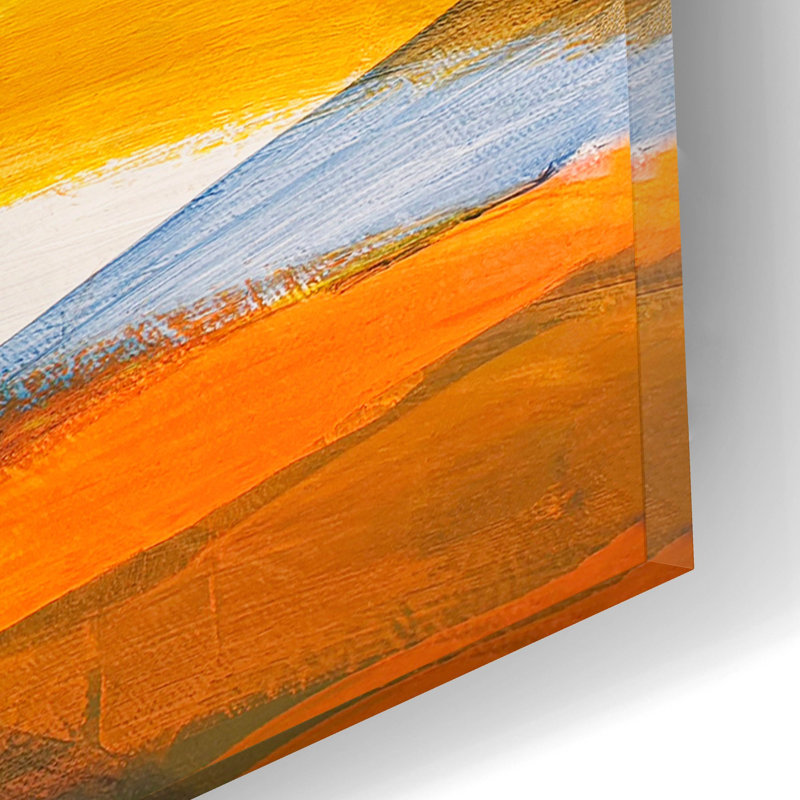 «Where The Palms Sway 1» par Jan Weiss, art mural en verre acrylique, 16 po x 12 po
