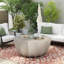 Table basse imperméable 35,43 po moderne pour l'extérieur et l'intérieur, conception en ciment Mgo durable, convenant aux terrasses, jardins, arrière-cours et salons (gris)-184174940