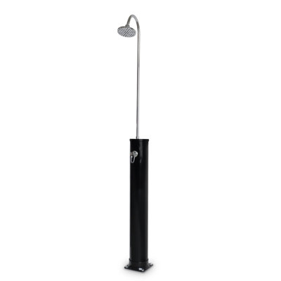 Vangundy 213.5 cm H Solar Powered Temperature Controlled Portable Vinyl Free Standing Outdoor Shower with Detachable Shower Head