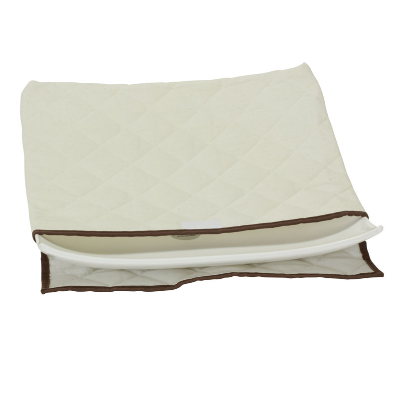 Messaline Fabric Dinnerware Storage Set, White