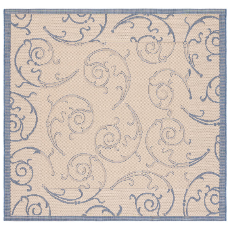 Amaad Performance Floral Indoor/Outdoor Area Rug, Square 6'7"