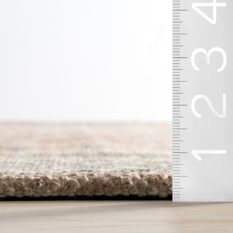  Mythic Wool and Cotton Area Rug, Rectangle 4' x 6'