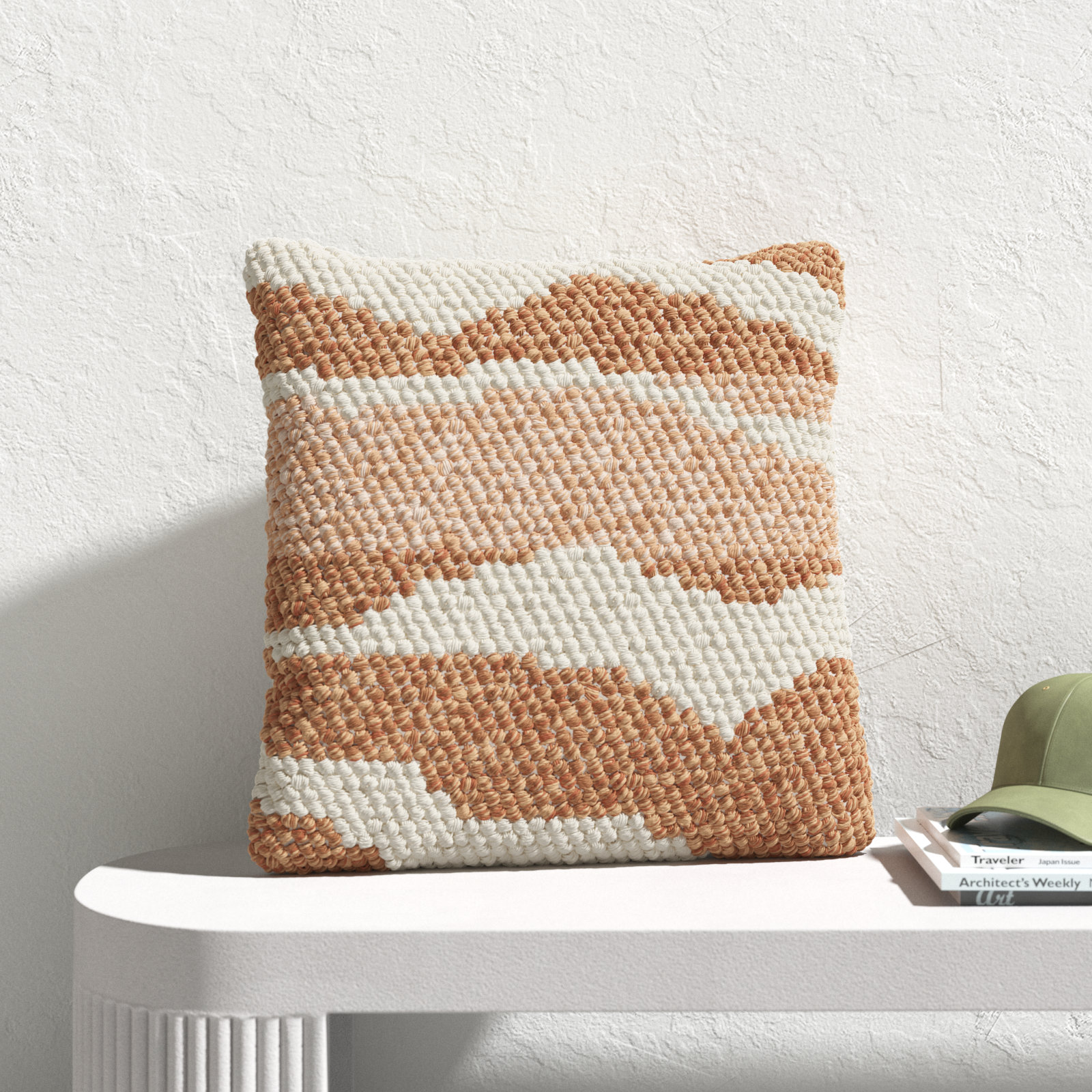 Erica Textured Indoor/Outdoor Throw Pillow - Thumbnail 2