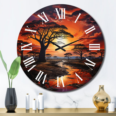 Horloge murale en métal