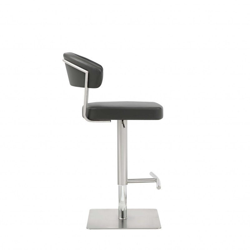 Tabouret de bar réglable en hauteur Ajwan, Gris foncé