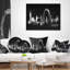 Peinture london dark silhouette oreiller Cityscape