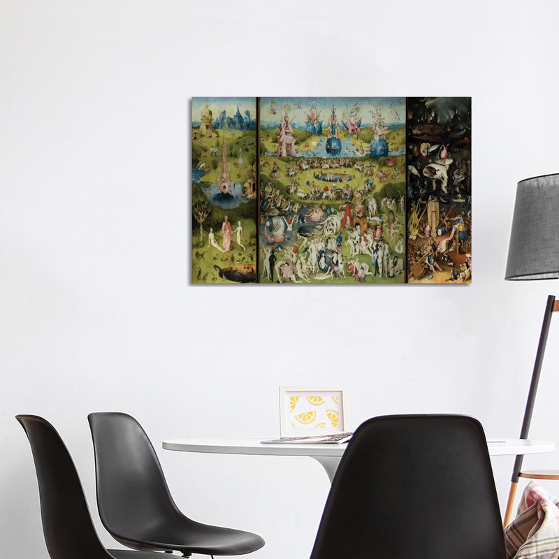 The Garden Of Earthly Delights 1504 by Hieronymus Bosch - Print on Canvas, 101.6 cm H x 66.04 cm W x 3.175 cm D, No Frame
