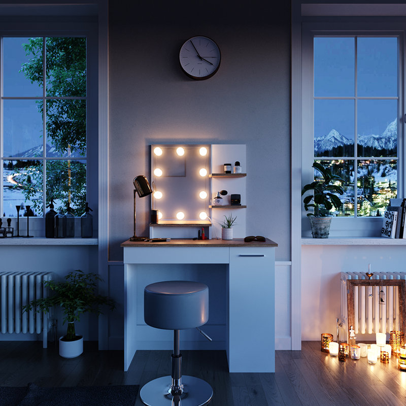 Allis Dressing Table with Mirror