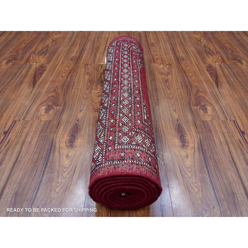 Ellesha One-of-a-Kind Runner 2'6" X 9'1" New Age Runner Area Rug in Red