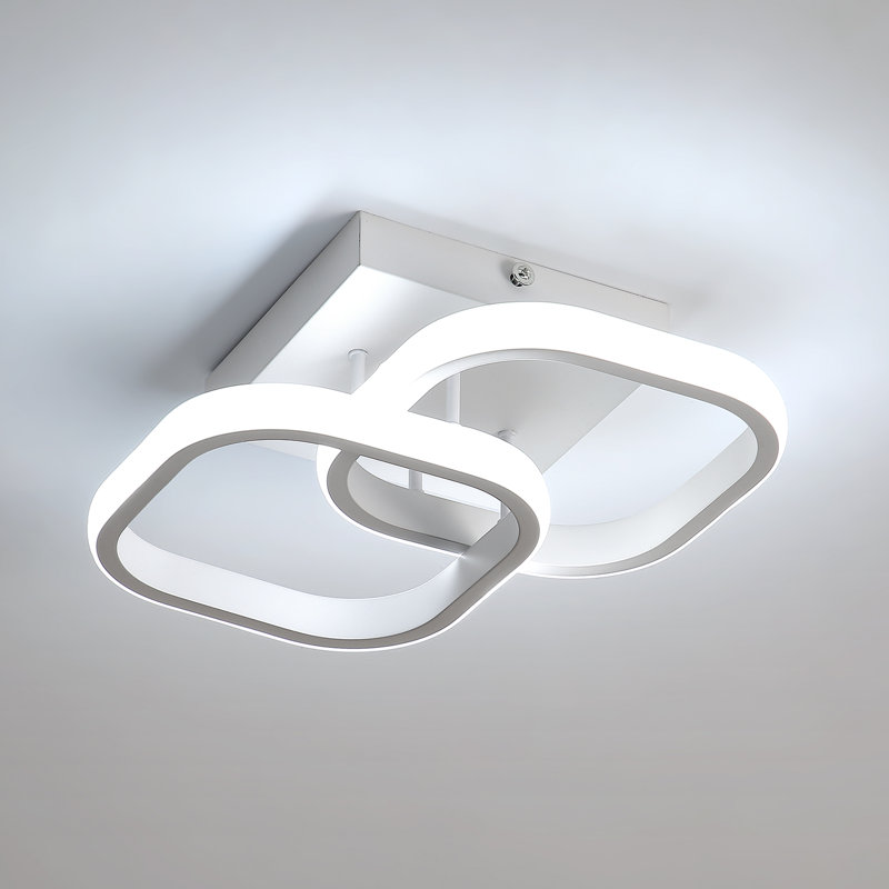 Luebbert LED Semi Flush Mount, White, 6000K