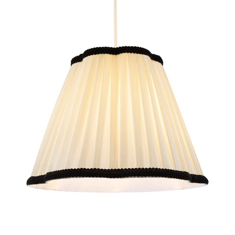 22cm H Fabric Empire Lamp Shade ( No Direct Attachment Method ) in White