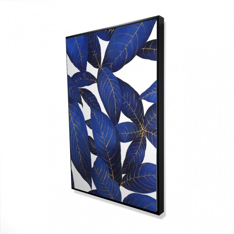 " Abstract Modern Blue Leaves "