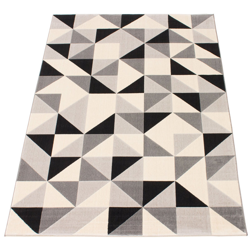 Ensemble de tapis géométriques Praneeth, Rectangle 3 pi 11 po x 5 pi 7 po