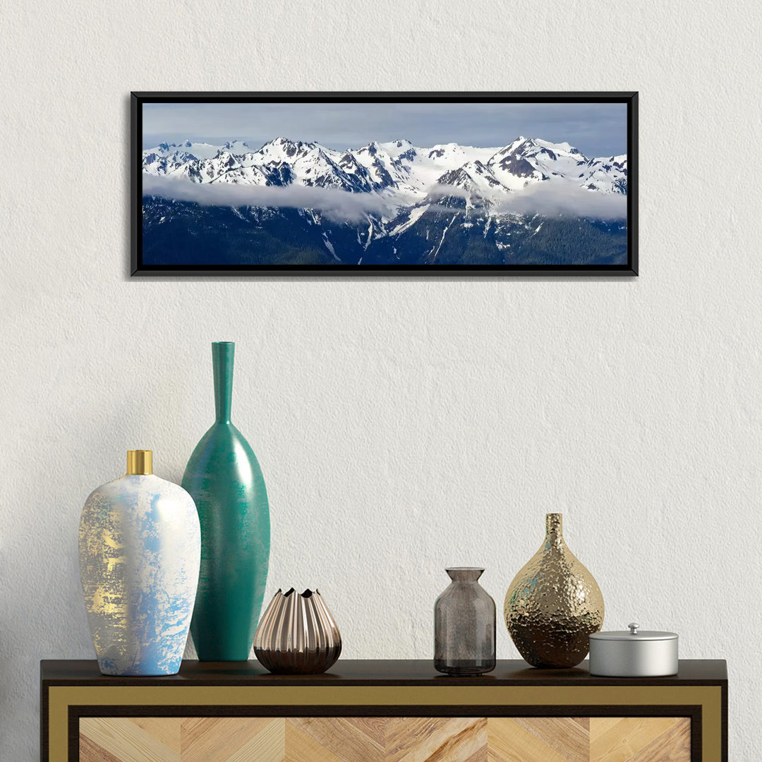 " Snow Covered Mountains, Hurricane Ridge, Olympic National Park, Washington State, USA " by Panoramic Images Ebern Designs 