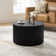 Jadida 23.6" Modern Fluted Round Storage Coffee Table