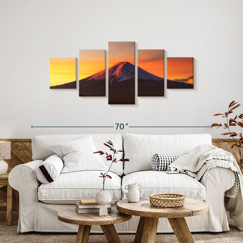 Mont Fuji Golden Sunrise, H 24 po x l 55 po